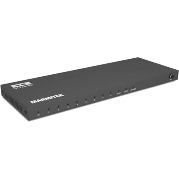 Marmitek Split 618 Pro - 4K60 HDMI Splitter - 1 auf 8, Unterstützt Ultra HD 4K60, HDR, Deep Color, 4:4:4 Chroma Colors (18 Gbit/s), Schwarz – Bild 2