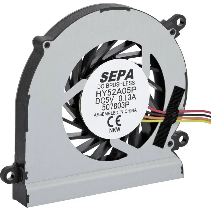 SEPA HY52A05PSE25AP00 Axiallüfter 5 V/DC, kompakter Gehäuselüfter mit Förderleistung von 4.5 m³/h, 52 x 52 x 8mm