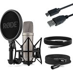 Rode NT1 5th Generation XLR USB Studio-Mikrofon + keepdrum USB Kabel Typ A zu Typ C 50cm
