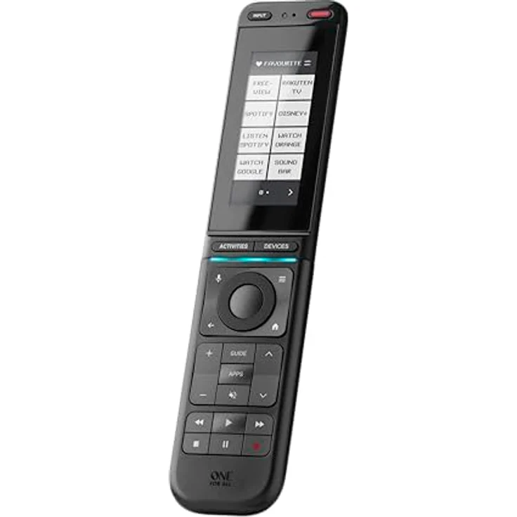 One for All URC7985 Smart Control Pro, Universalfernbedienung mit E-Ink-Touchscreen, App-Steuerung, Sprachsteuerung, Hintergrundbeleuchtung, anthrazit schwarz – Bild 1
