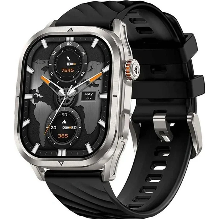 Kospet Magic P10, Smartwatch mit 1,43 Zoll AMOLED-Display, 316L-Edelstahlgehäuse, IP69K & 5ATM, Silber