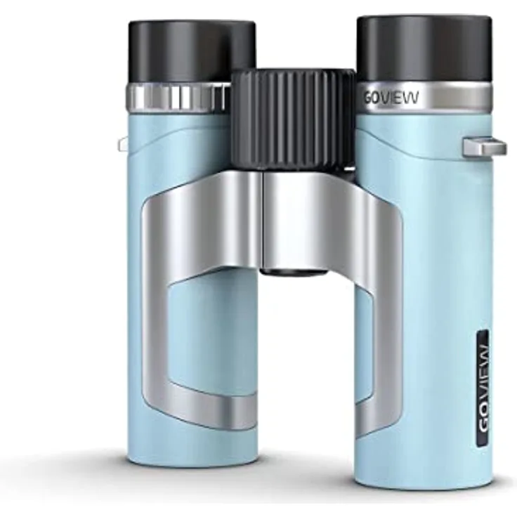 GoView ZOOMR 8x26 kleines, leichtes Fernglas (8-Fach Zoom, Magnesiumgehäuse, inkl. Smartphone-Adapter & Zubehör) Miami Blau
