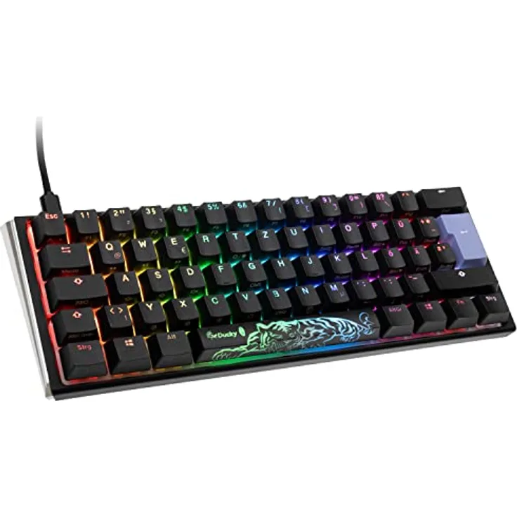 Ducky One 3 Classic Mechanische Tastatur - Mechanical Keyboard - Tastatur Gaming Mechanisch - Gaming Keyboard Mechanical - Mechanische Gaming Tastatur - Mini-Format 60% - MX-Brown