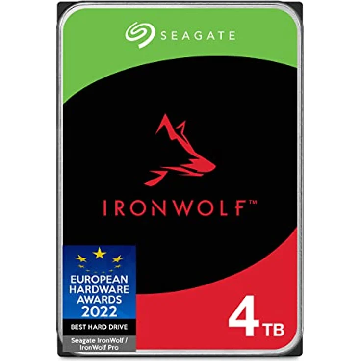 Seagate IronWolf 4 TB interne Festplatte, NAS HDD, 3.5 Zoll, 5400 U/Min, CMR, 64 MB Cache, SATA 6 GB/s, silber, inkl. 3 Jahre Rescue Service, FFP, Modellnr.: ST4000VNZ06 – Bild 1