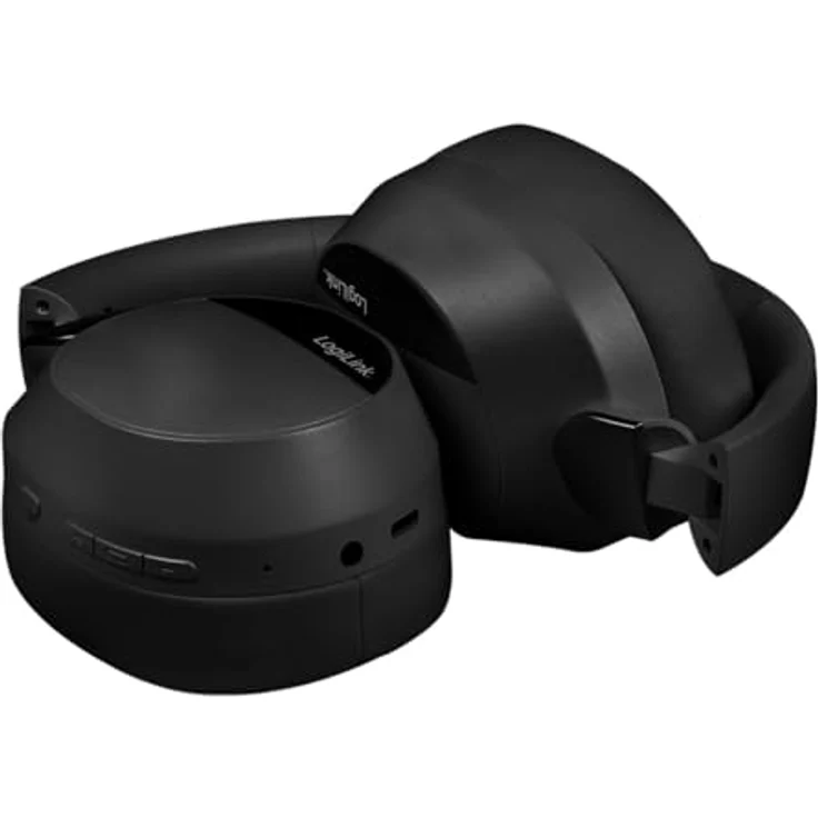 LogiLink BT0071 Over Ear Kopfhörer, Bluetooth® mit aktiver Geräuschunterdrückung (ANC), schwarz, 15 Stunden Akkulaufzeit – Bild 6