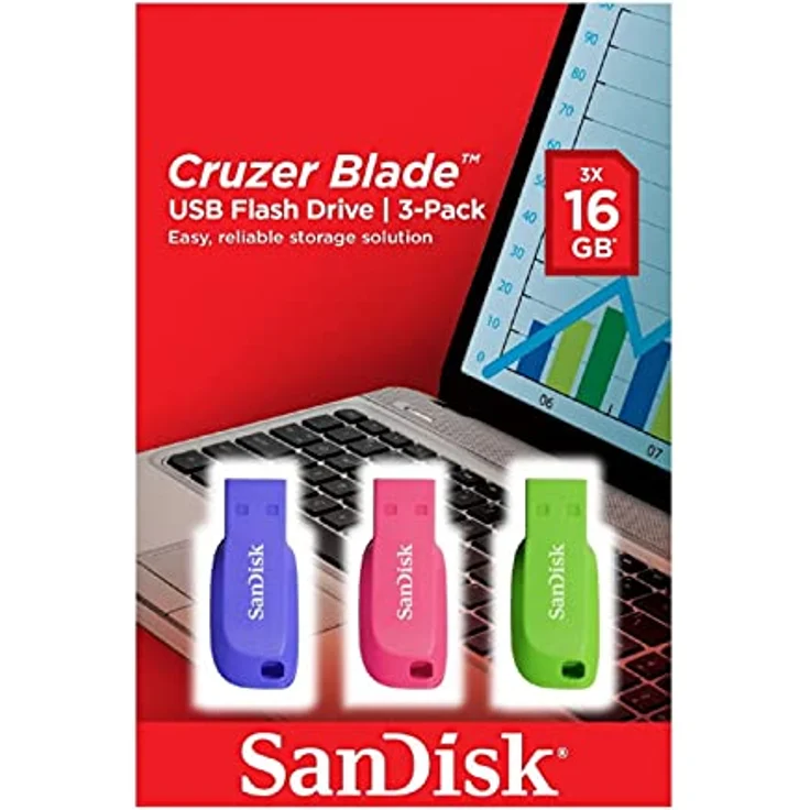 SanDisk 16GB Cruzer Blade USB Flash Drive 3-pack – Bild 3