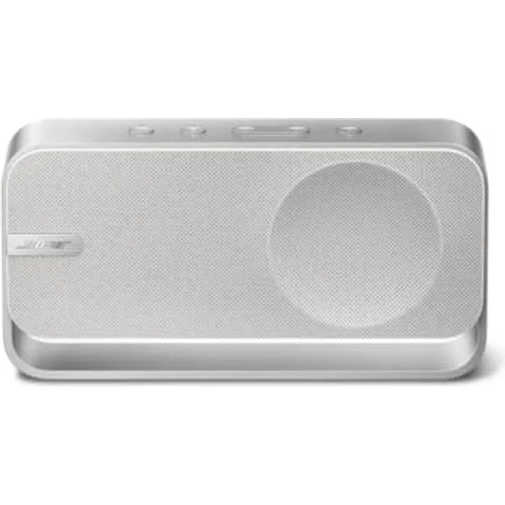 Bose SoundLink Home Lautsprecher, tragbarer Bluetooth-Regal-Lautsprecher mit bis zu 9 Stunden Akkulaufzeit, Helles Silber – Bild 5