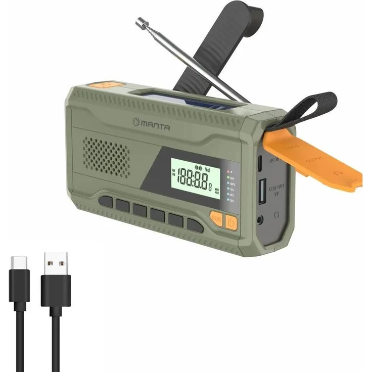 Manta RDI401G, Dynamo FM Radio mit grünem Gehäuse