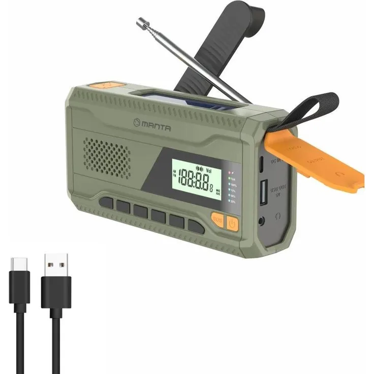 Manta RDI401G, Dynamo FM Radio mit grünem Gehäuse