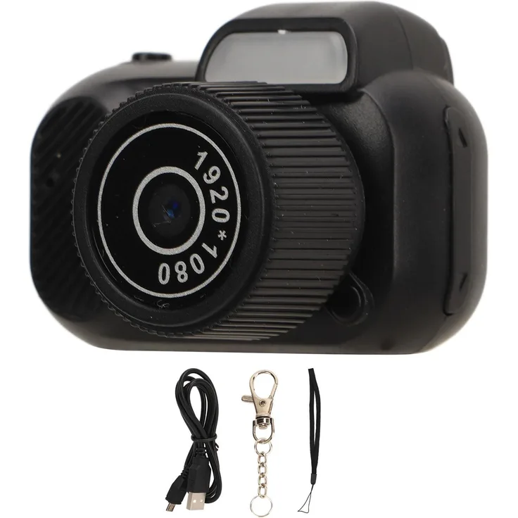 Lixada Digitale Kinderkamera mit 0,96-Zoll-HD-Bildschirm, 1080p-Videokamera für Reisen, 180-mAh-Akku, Unterstützung für 8-128 GB TF-Karten