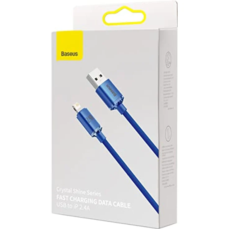 Baseus Crystal Shine USB-auf-Lightning-Ladekabel, 2,4 A, 1,2 m – Dunkelblau, schnelles Aufladen und Datenübertragung – Bild 7