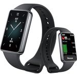 HONOR Band 9 Smartwatches, 1,57“ Fitness Tracker, SpO2 Herzfrequenz, 96+ Modi Sport Schrittzähler, 5ATM Wasserdicht, 14 Tage Batterie, Kompatibel mit Android und iOS, schwarz