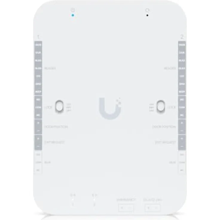 Ubiquiti UniFi Access Retrofit Hub • UA-Retrofit-Hub-2, Access Point für 2 Türen, DC 12/24V, DIN-Schienenmontage, 2x 10/100 MbE RJ45