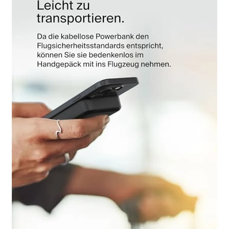 Belkin BoostCharge Pro kabellose Powerbank 10.000 mAh mit Qi2 und integriertem Ständer – Schwarz – Bild 4