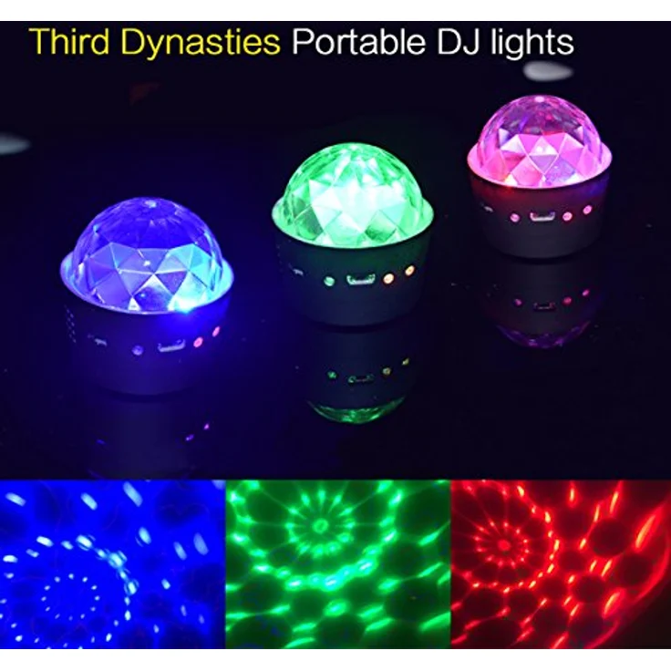 YIKANWEN Mini Discokugel Licht, Akustik-gesteuerte DJ Stroboskop mit USB Aufladung, 380mAh Akku für Partys und Kindergeburtstage, tragbar und kompakt – Bild 2