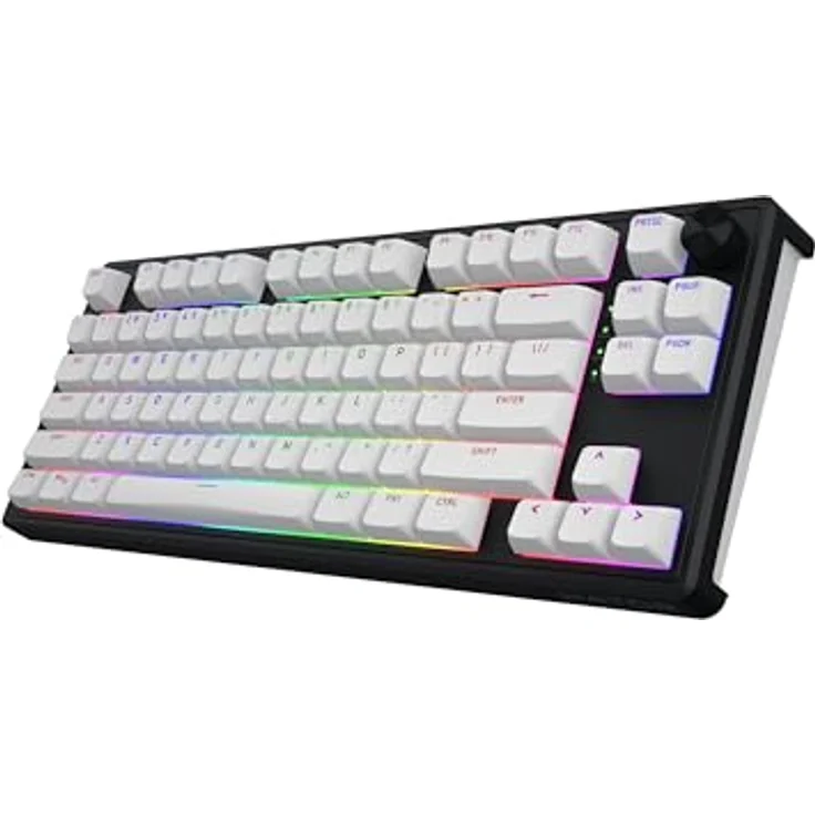 HATOR Skyfall Wireless 80, Mechanische Tastatur mit RGB-LED, USB + RF Wireless + Bluetooth, Schwarz-Weiß, Hot-Swap-Schalter – Bild 11