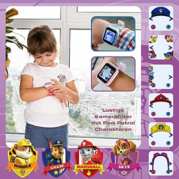 Technaxx Paw Patrol Kids Smartwatch (3,91 cm/1,54 Zoll, Touch-Display, rosa) – Bild 3