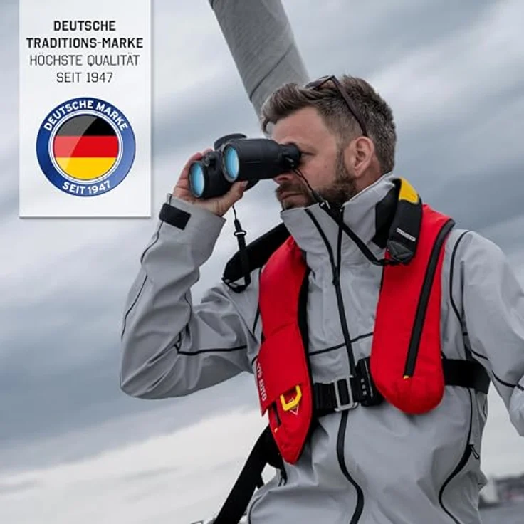 Steiner Marine-Fernglas Navigator Autobright 7x50c - Reduziert Blendungen, HD-stabilisierter Kompass, deutsche Qualitätsoptik - für Wassersportler, blau – Bild 3
