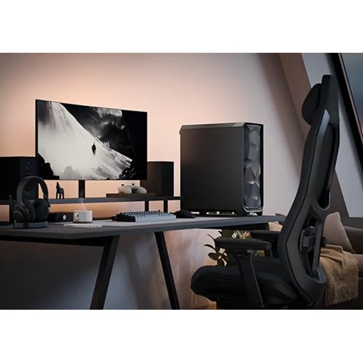 Fractal Design Meshify 3 Solid Midi-Tower PC-Gehäuse für E-ATX Motherboards, schwarz, mit 3 vorinstallierten 140-mm-Lüftern und Stahl-Seitenteil – Bild 8