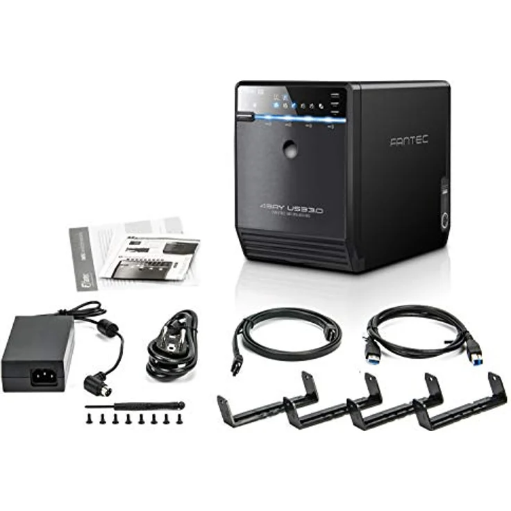 FANTEC QB-35US3-6G Externes 4-fach Festplattengehäuse (für 4x 8, 89 cm (3, 5 Zoll) SATA i-II-III Festplatten, USB 3.0 SuperSpeed und eSATA Anschluss, 6G Support, 80 mm Lüfter Temperaturgeregelt) – Bild 6
