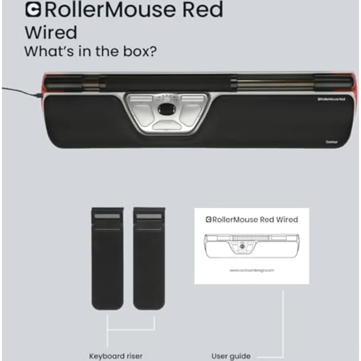 Contour RollerMouse Red, Wired (Kabelgebunden), Maus, Schwarz, Silber - Preisvergleich – Bild 6