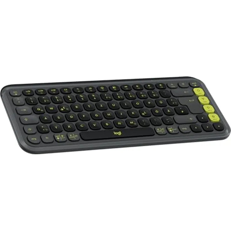Logitech POP ICON KEYS kabellose Bluetooth-Tastatur, programmierbare Tasten, Easy-Switch, 3 Geräte, Grafit