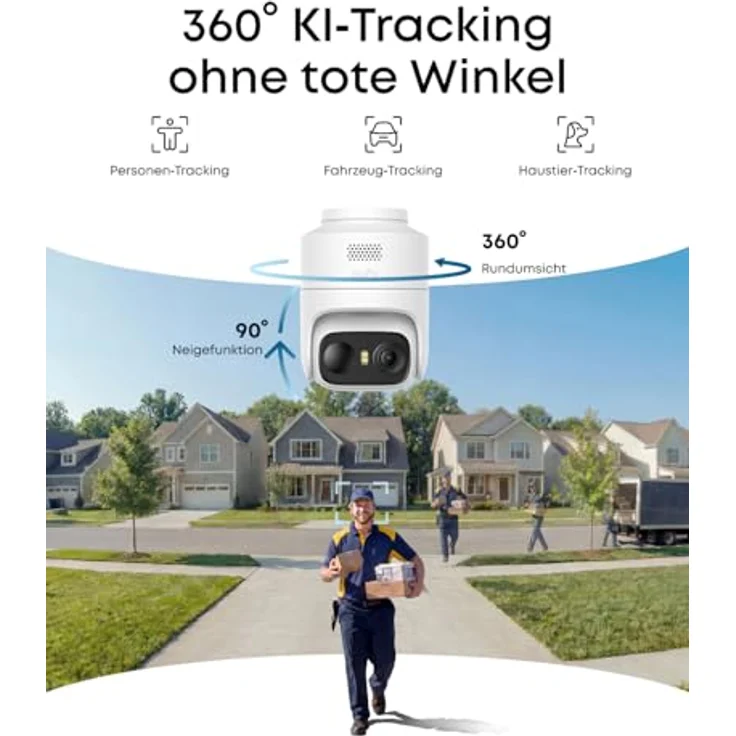 Anker eufy Überwachungskamera C37, kabellose 2K Outdoor-Kamera mit 360° KI-Tracking, 2er Set – Bild 2