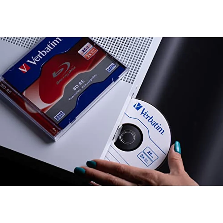 Verbatim BD-RE Single Layer Blu-ray Rohlinge 25 GB, Blu-ray-Disc mit 2-facher Schreibgeschwindigkeit, mit Kratzschutz, 10er-Pack Spindel, Blu-ray-Disks für Video- und Audiodateien – Bild 3
