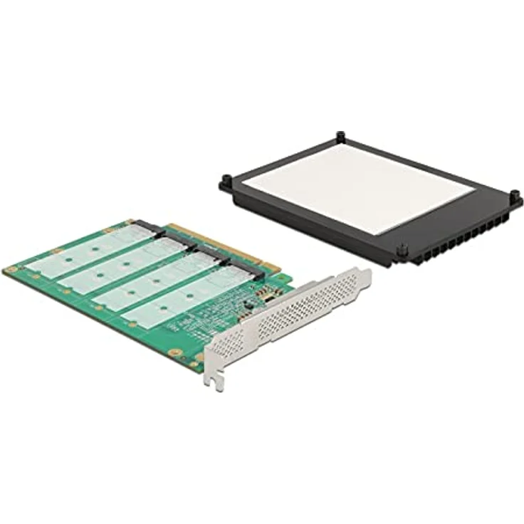 Delock PCI Express x16 Karte zu 4 x intern NVMe M.2 Key M mit Kühlkörper – Bild 3