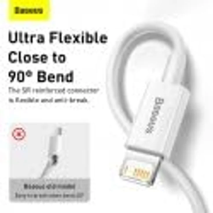 Baseus Superior Schnell-Ladekabel USB auf Lightning, 2,4A, 1,5m, weiß, für schnelle Datenübertragung und erweiterten Schutz – Bild 5