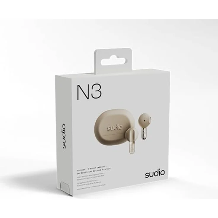 sudio N3 Beach Sand, Ohrhörer mit 30 Stunden Akkulaufzeit, wasserfest, verbesserte Mikrofone, Bluetooth 5.4, aus recyceltem Kunststoff – Bild 5