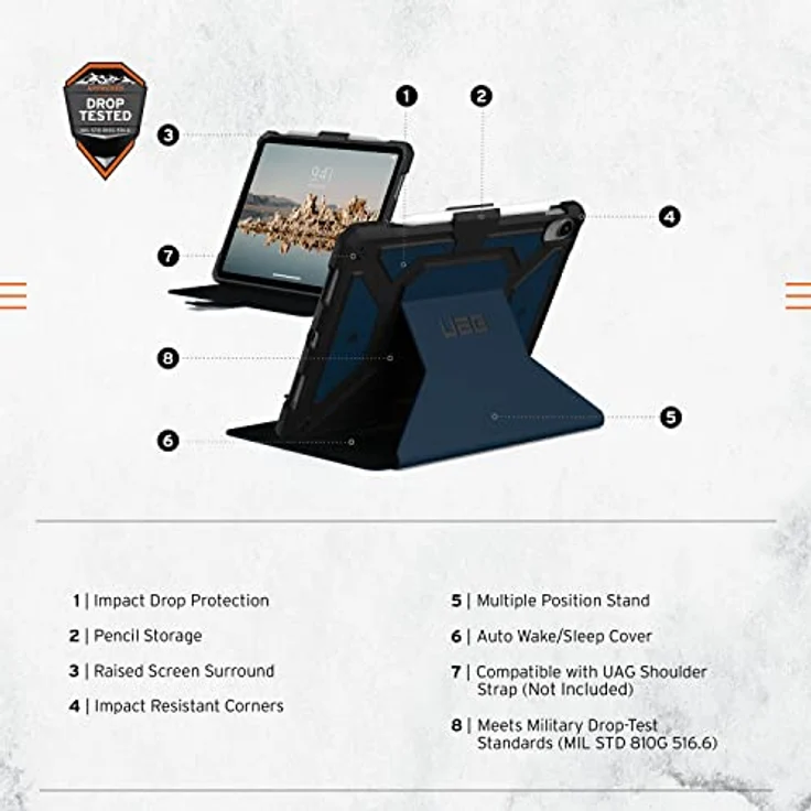 UAG Metropolis SE Series Rugged Case für Apple iPad 10.9 (10. Gen, 2022) - Metropolis SE Mallard - widerstandsfähig - Polyurethan - mallard – Bild 2