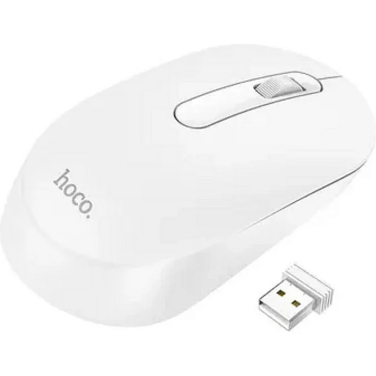 hoco. Funkmaus GM14, kabellose 2.4G Computermaus mit 1200 dpi Sensor, weiß