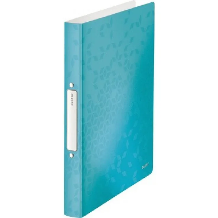 LEITZ Präsentationsordner Ringbuch WOW 42570051 DIN A4 2Ring Polypropylen eisblau, mit 25 mm Ringdurchmesser und Platz für bis zu 190 Blatt