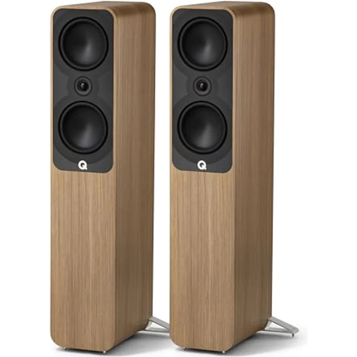 Q Acoustics 5050 Standlautsprecher Holme Oak - 2 x 6 Mittel-/Bass-Treiber, 2,5 cm Hochtöner - Surround-Sound für TV/Plattenspieler - Holme-Eiche – Bild 1