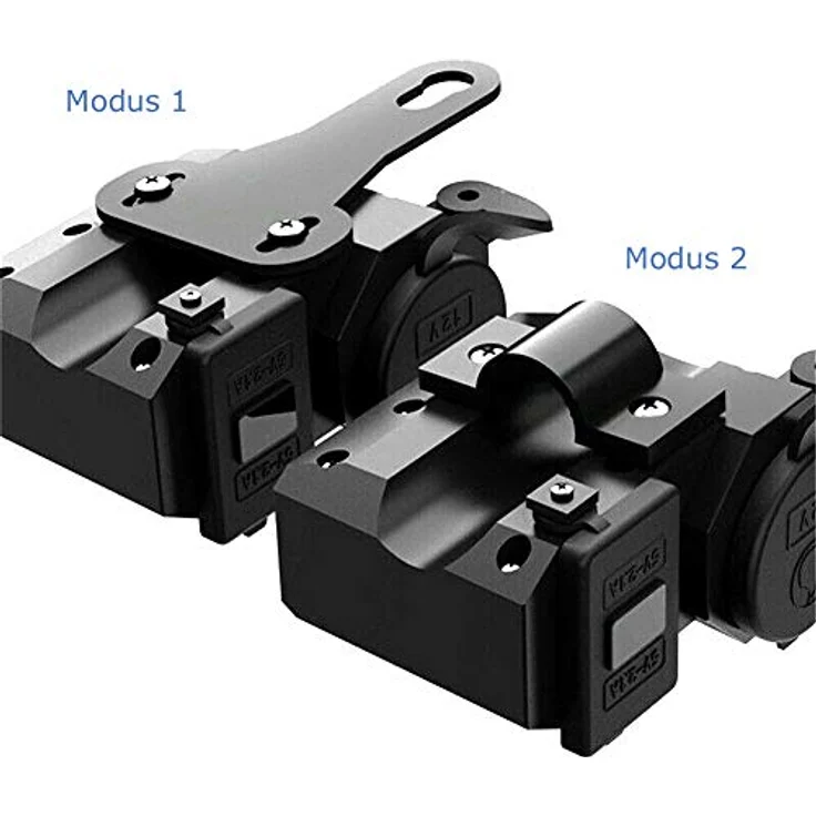 Bolwins D74C Motorrad USB Steckdose Zigarettenanzünder, wasserdicht mit 2x USB (5V/2,1A) und Spannungsanzeige, schwarz – Bild 5