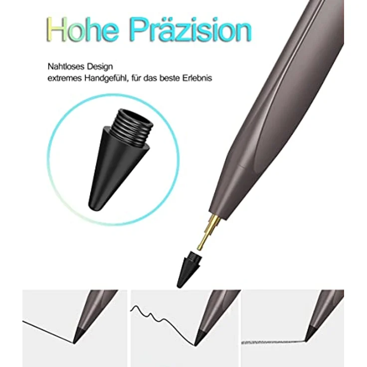 DOGAIN Stylus Pen für Pad mit Palm Rejection, Active Pencil, Kompatibel mit iPad 6./7./8./9. Gen, iPad Pro 11"/12.9", iPad Air 3-4, iPad Mini 5-6, mattes Finish, Energiesparmodus – Bild 3