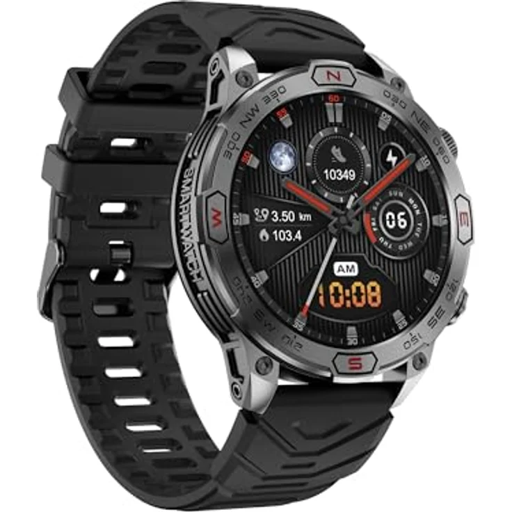 VALDUS VD36 PRO (2025) Black, Smartwatch mit Telefoniefunktion, AMOLED Display, Unzerstörbarer Dauerläufer – Bild 3