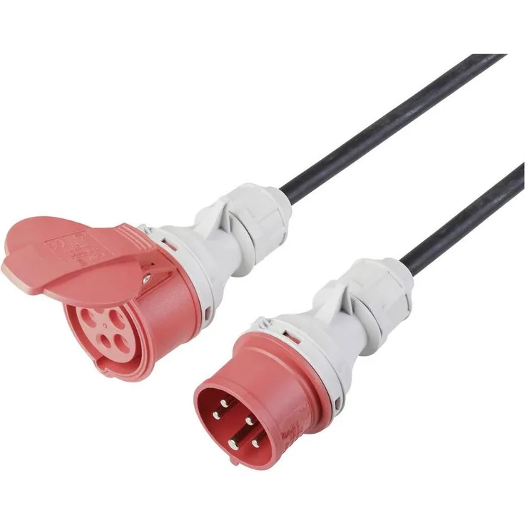 Sygonix, Verlängerungskabel, SY-5244050 16 A Schwarz 10 m witterungsbeständ