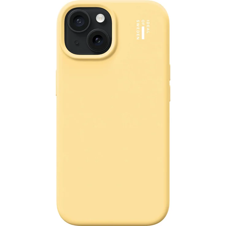 iDeal Of Sweden Designer Magsafe Silicone-Cover Soft Lemon, Smartphone Hülle für Apple iPhone 13 und Oppo A16e, gelb mit sicherem Grip und gebürsteter Oberfläche – Bild 1