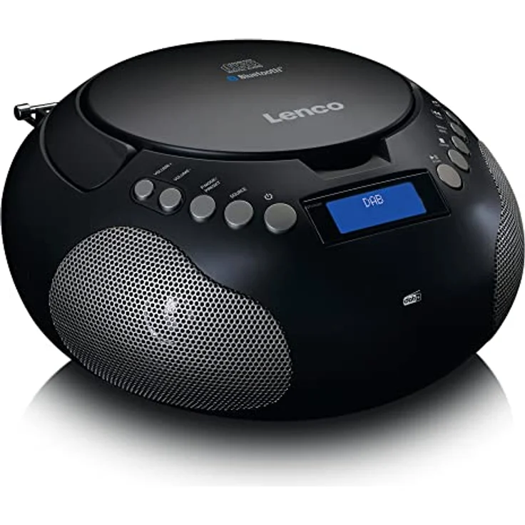 Lenco SCD-341 tragbares CD-Radio -CD-Player - DAB+ Radio - Bluetooth - Sender und Titelspeicher - Uhr - Stereo Lautsprecher - schwarz – Bild 3