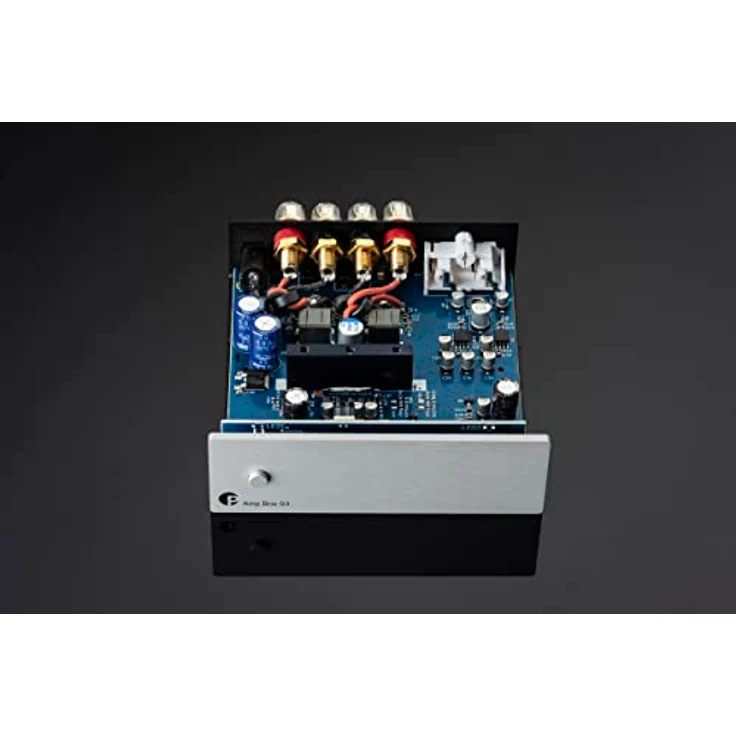 Pro-Ject Amp Box S3, Mikro-audiophiler Stereo-Endverstärker mit 2 x 50 W, Triggeranschluss, Silber – Bild 4
