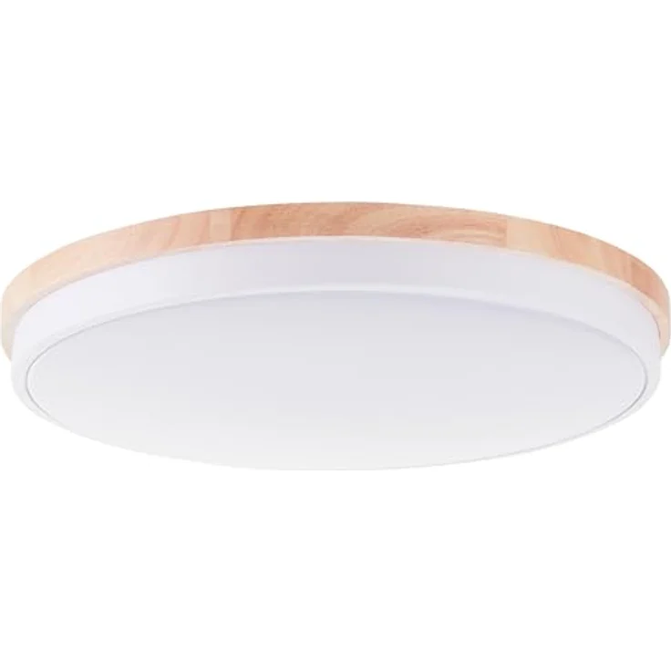Brilliant LED Deckenleuchte, Ø52cm, 36W, 4500 Lumen, dimmbar, CCT Steuerung, echtes Holz, Fernbedienung, warmweiß bis kaltweiß, energiesparend – Bild 4