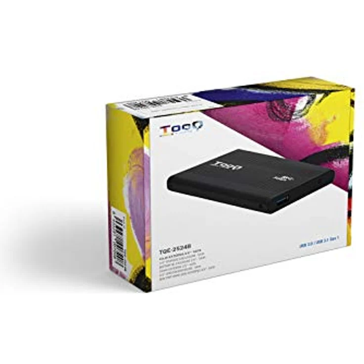 TooQ TQE-2524B - Gehäuse für 2,5 Zoll Festplatten (SATA I-II-III bis 9,5 mm Höhe, USB 3.0), Aluminium, LED Anzeige, schwarz, 50 g – Bild 8