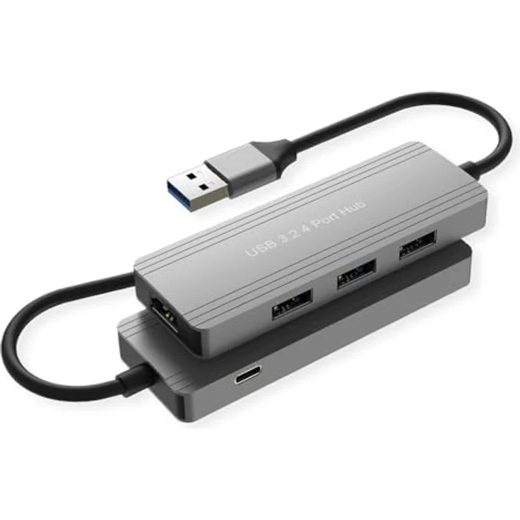 VALUE USB 3.2 Gen 1 Hub, 4fach, USB-A Anschlusskabel mit optionaler Stromversorgung, Datentransferraten bis 5 Gbit/s, rückwärtskompatibel zu USB 2.0 und USB 1.1 – Bild 2