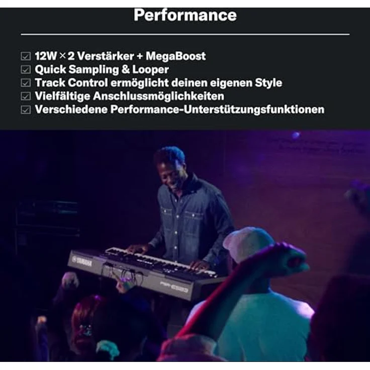 Yamaha PSR-E583, Home-Keyboard mit erweiterten Sounds und USB-C Audio-Interface, schwarz – Bild 7