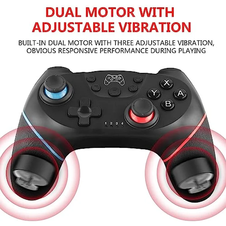 Diswoe Wireless Controller Schwarz (ET12901) (Switch) – Bild 4