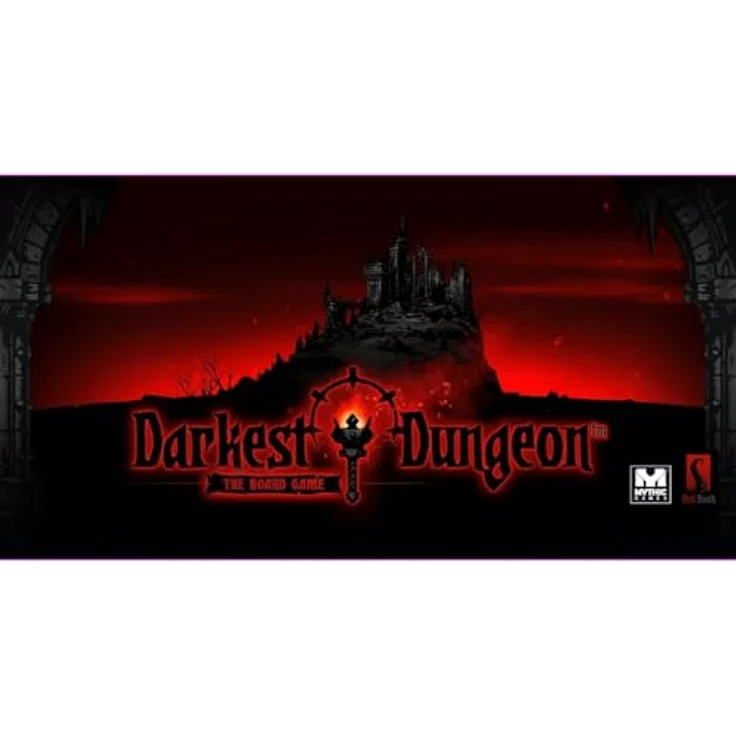 Mythic Games Darkest Dungeon: The Board Game (Including Strongbox), kooperativer Dungeon Crawler für 1–4 Spieler mit detaillierten Miniaturen – Bild 1