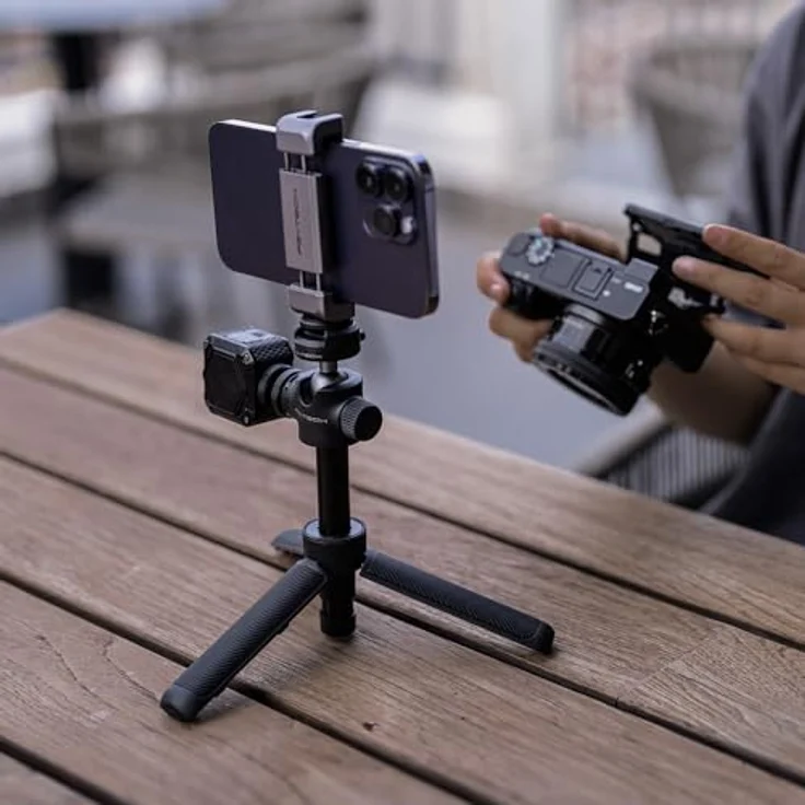 PGYTECH CapLock Action Kamera Extension Pole Tripod, 2-in-1 Stativ und Selfie-Stick mit magnetischen Stativbeinen, ausziehbar von 18 bis 47 cm, kompakt und leicht – Bild 6