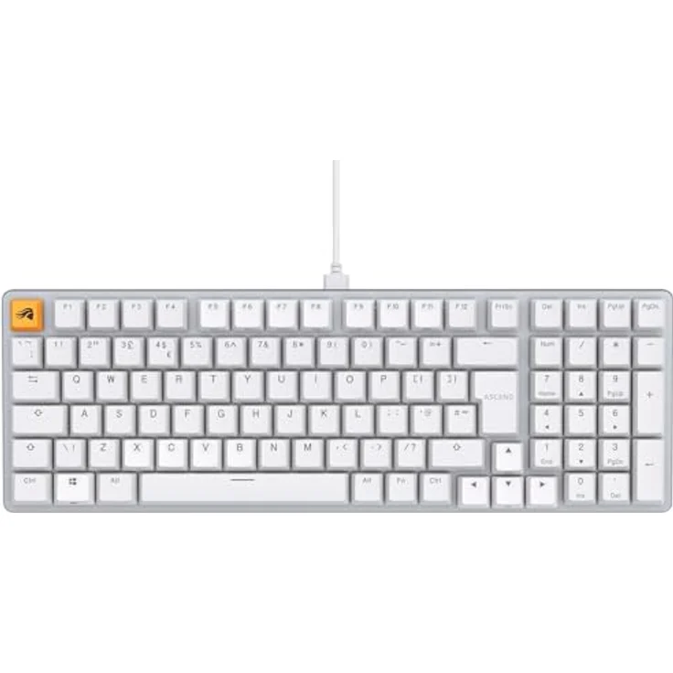 Glorious Gaming GMMK 2 Full Size (96%) – Mechanisches Gaming-Keyboard, Aluminiumrahmen, anpassbar, Doubleshot-Kappen, Fox Schalter, tastenweise RGB, Englisch QWERTY Layout - Weiß – Bild 3